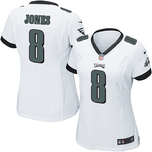 Women's Elite Donnie Jones Nike Jersey White Road - #8 NFL Philadelphia Eagles